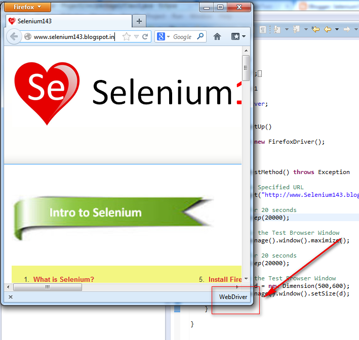 SeleniumByArun 292. Using Thread.sleep(Millie Seconds) to pause the
