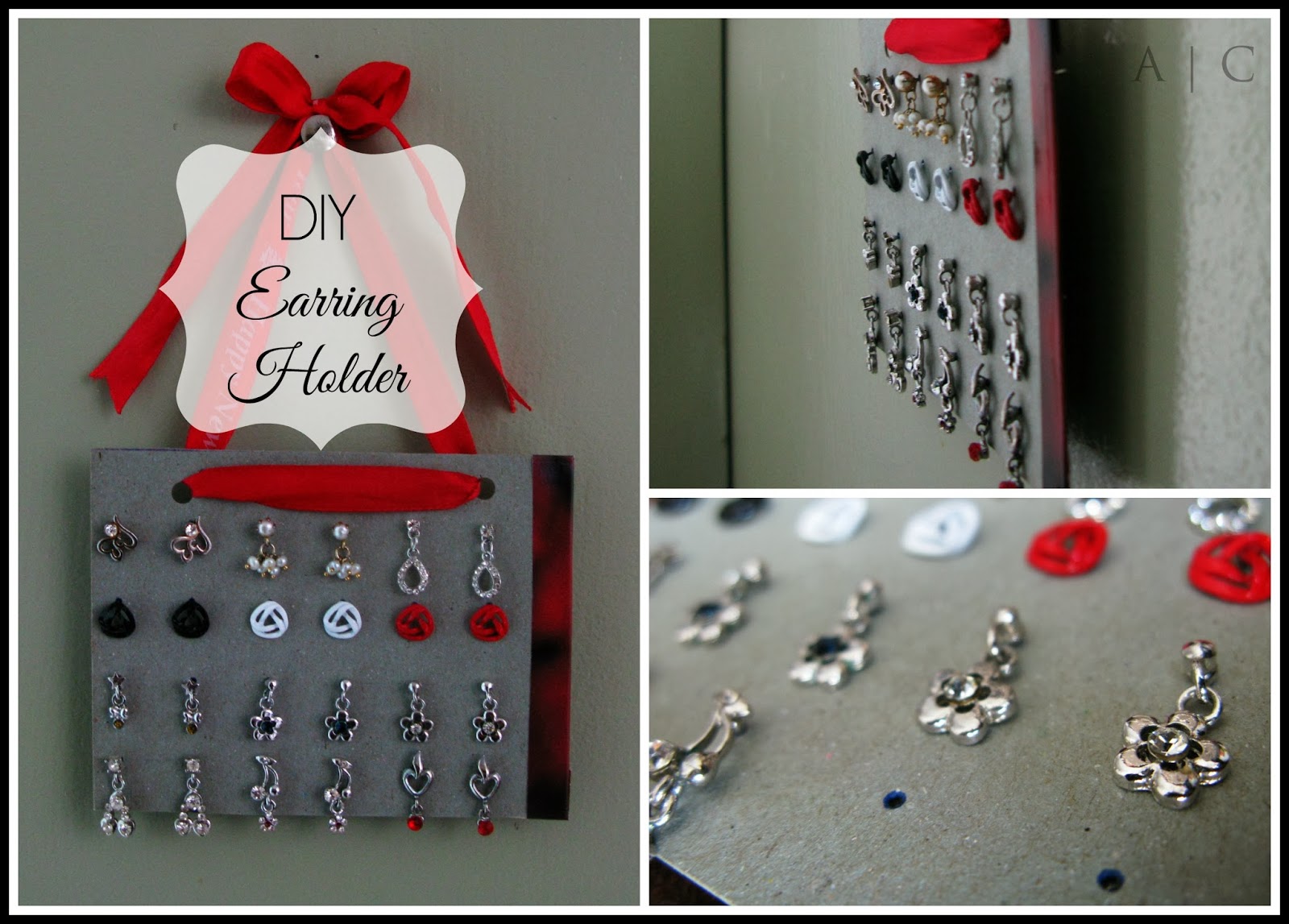 Diy earring and necklace holder