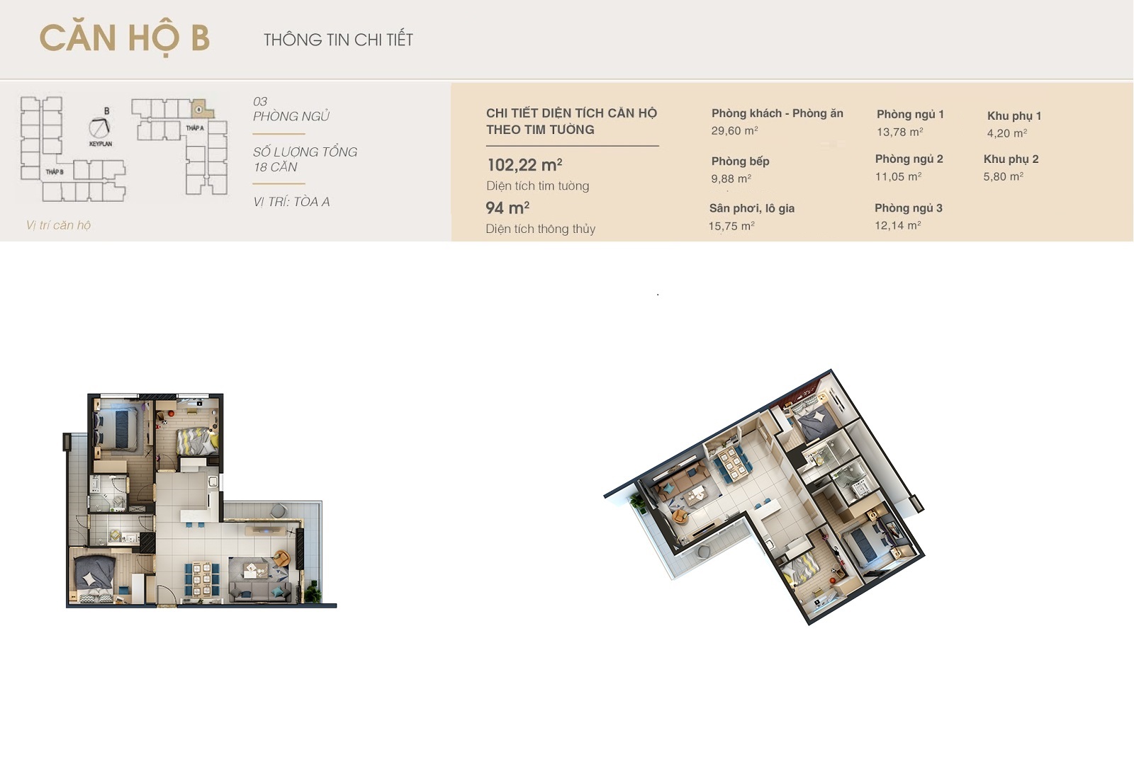 Thiết kế căn hộ b chung cư Dlc complex