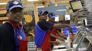 Domino in Gujarat sells non-veg pizza! Disappearing from menu Domino in Gujarat sells non-veg pizza! Disappearing from menu