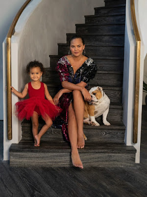 Chrissy Teigen her kids and dogs in adorable shots for Vogue; speaks on Kanye, Getting blocked by Trump, and actually Caring about fan Comments