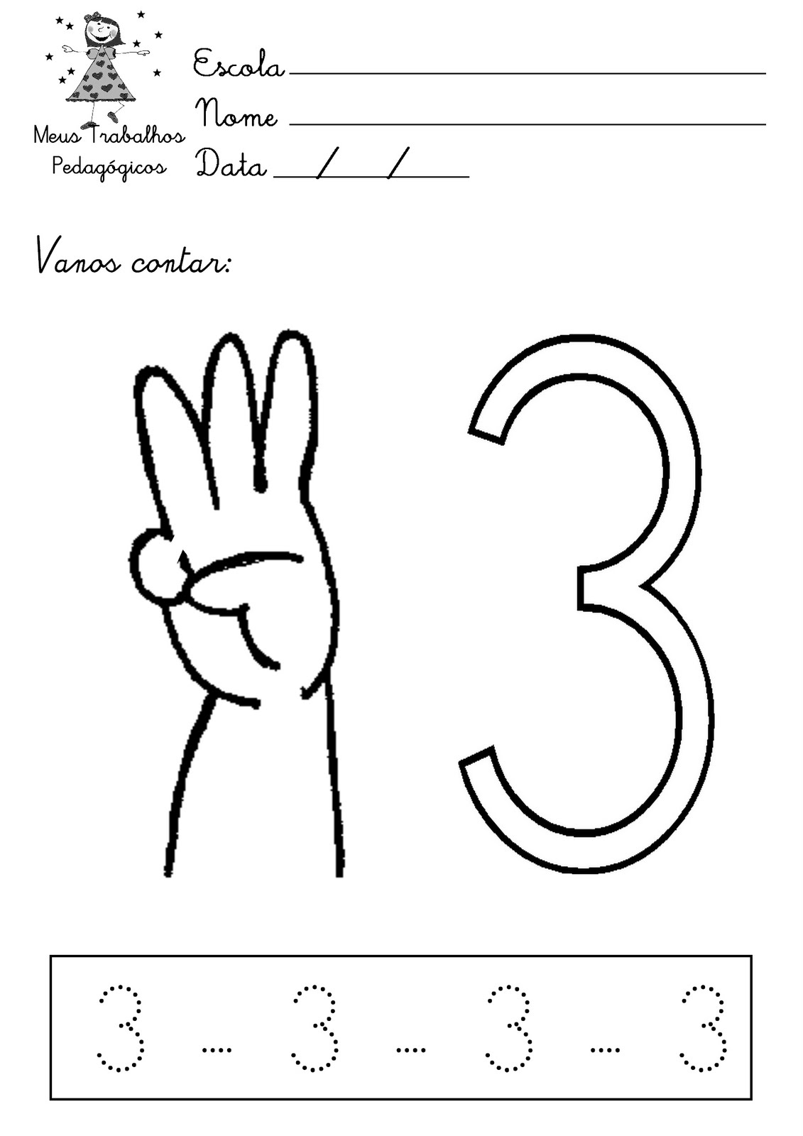 contando com os dedos de 0 a 10 nÚmeros para cobrir e colorir