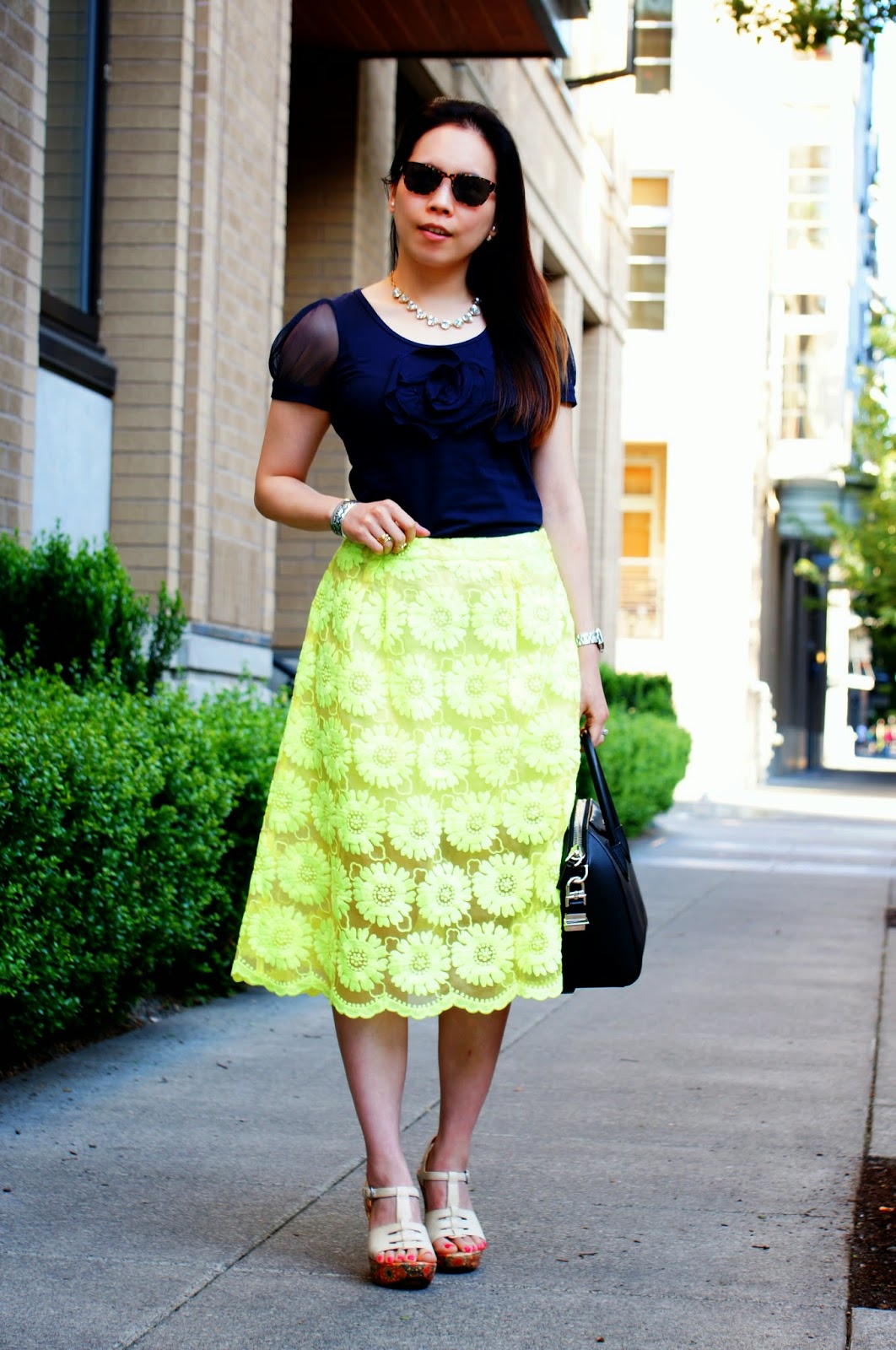 Kiwi Fashion Blog: ASOS lemon lace skirt summer