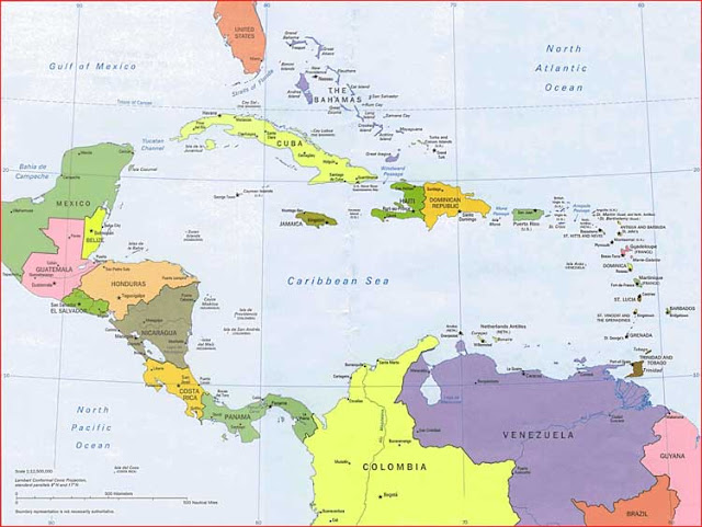Gambar Peta politik Amerika Tengah