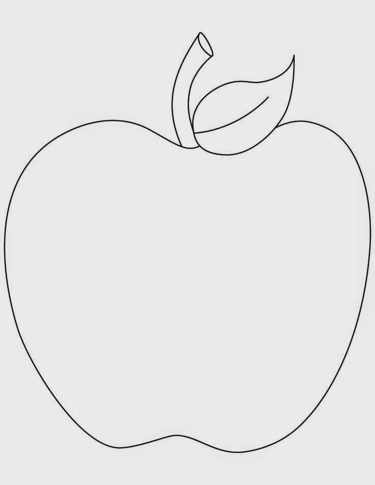 Download apple coloring page printable | FCP
