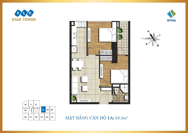 mặt bằng căn hộ flc star tower mặt bằng căn hộ flc star tower