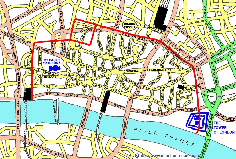 London Wall Route Map 01 