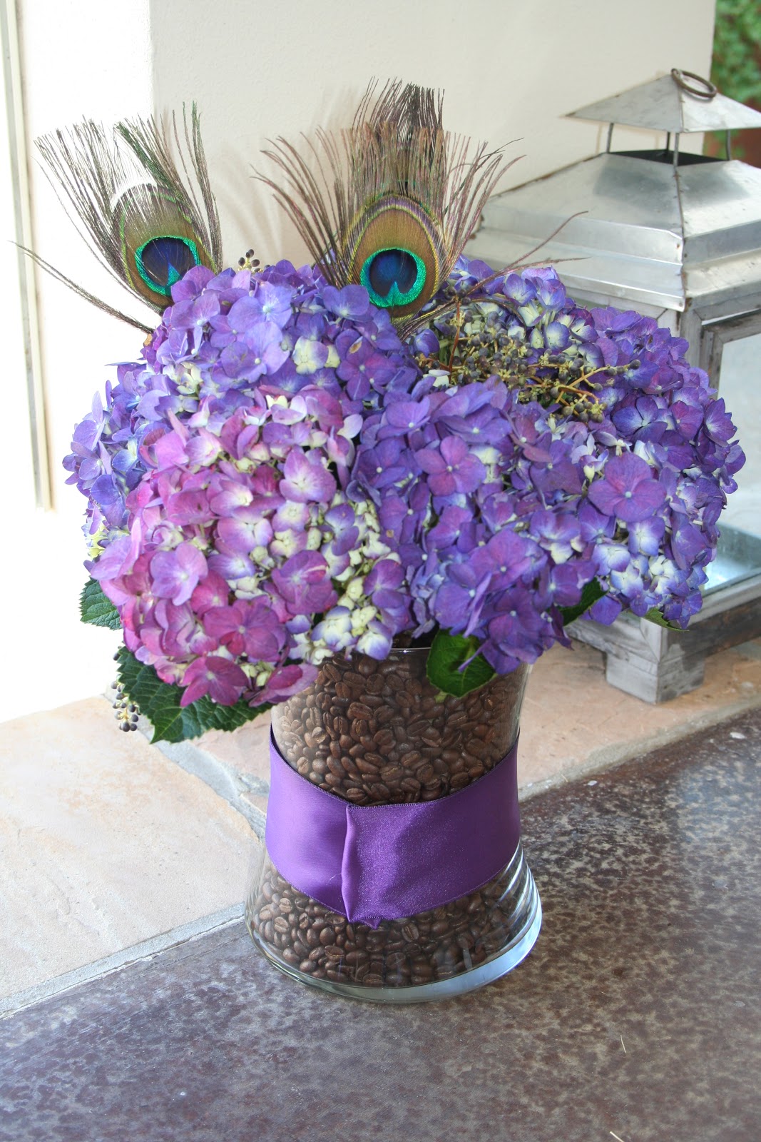 Floral Purple and Blue flower arrangements