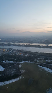 The view across Vienna from the Donautrum Viewing Tower
