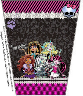 Kit de Monster Hight Fucsia para Imprimir Gratis. Kit de Monster Hight Fucsia para Imprimir Gratis.