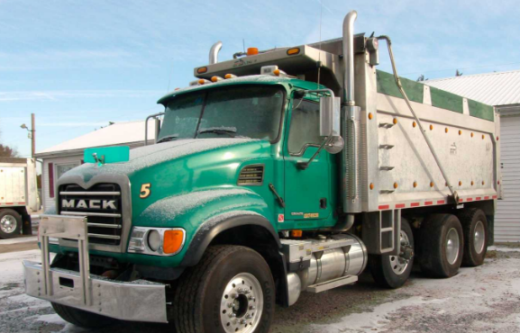 canter dump truck dam truk canter-hijau putih