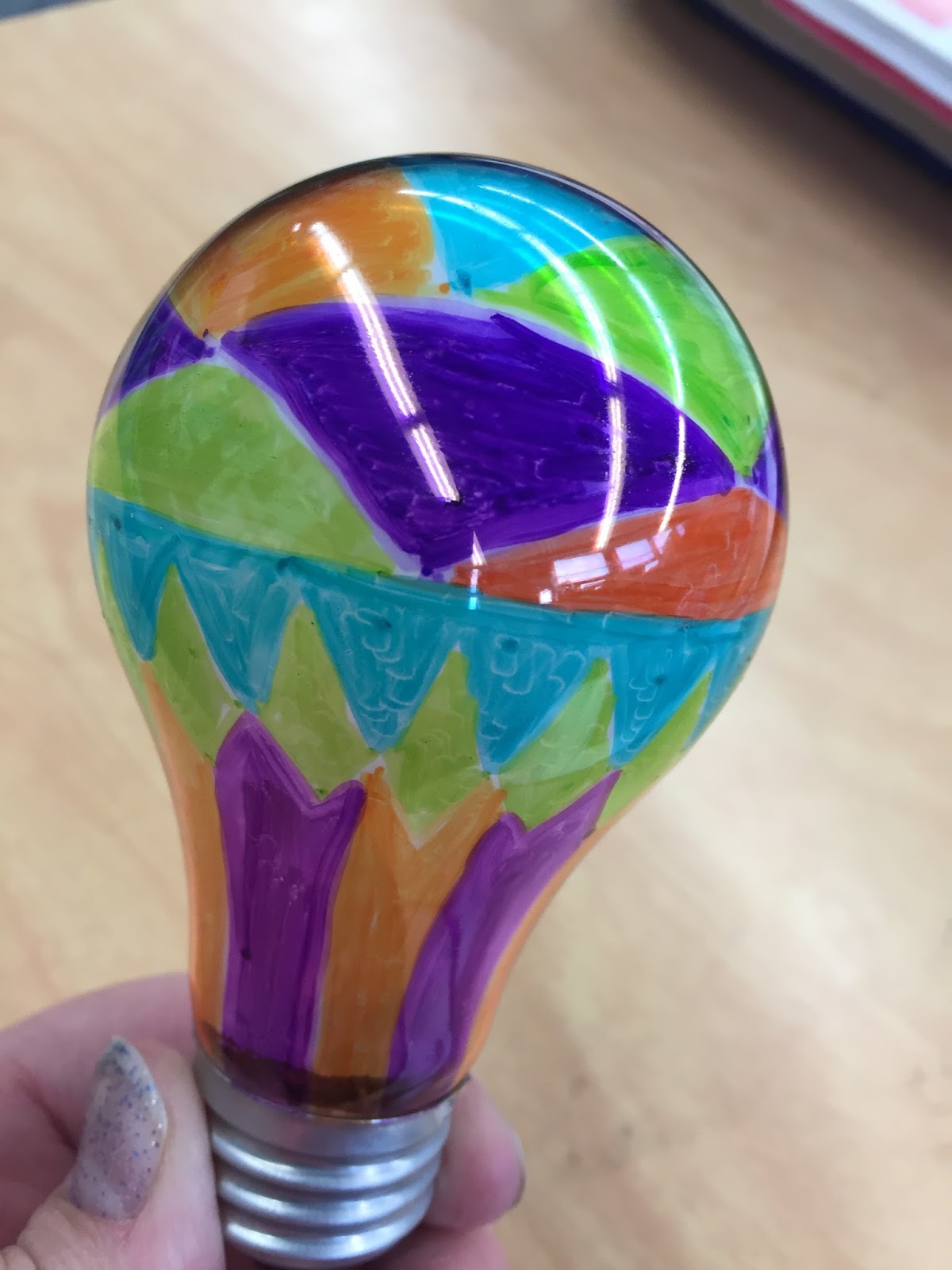 I Heart Art Sharpie Light Bulb Designs