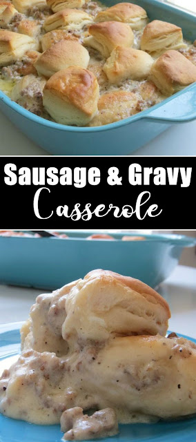 Yummy Sausage & Gravy Casserole Recipe #recipe Yummy Sausage & Gravy Casserole Recipe
