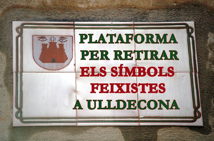 Plataforma per retirar els símbols franquistes a Ulldecona