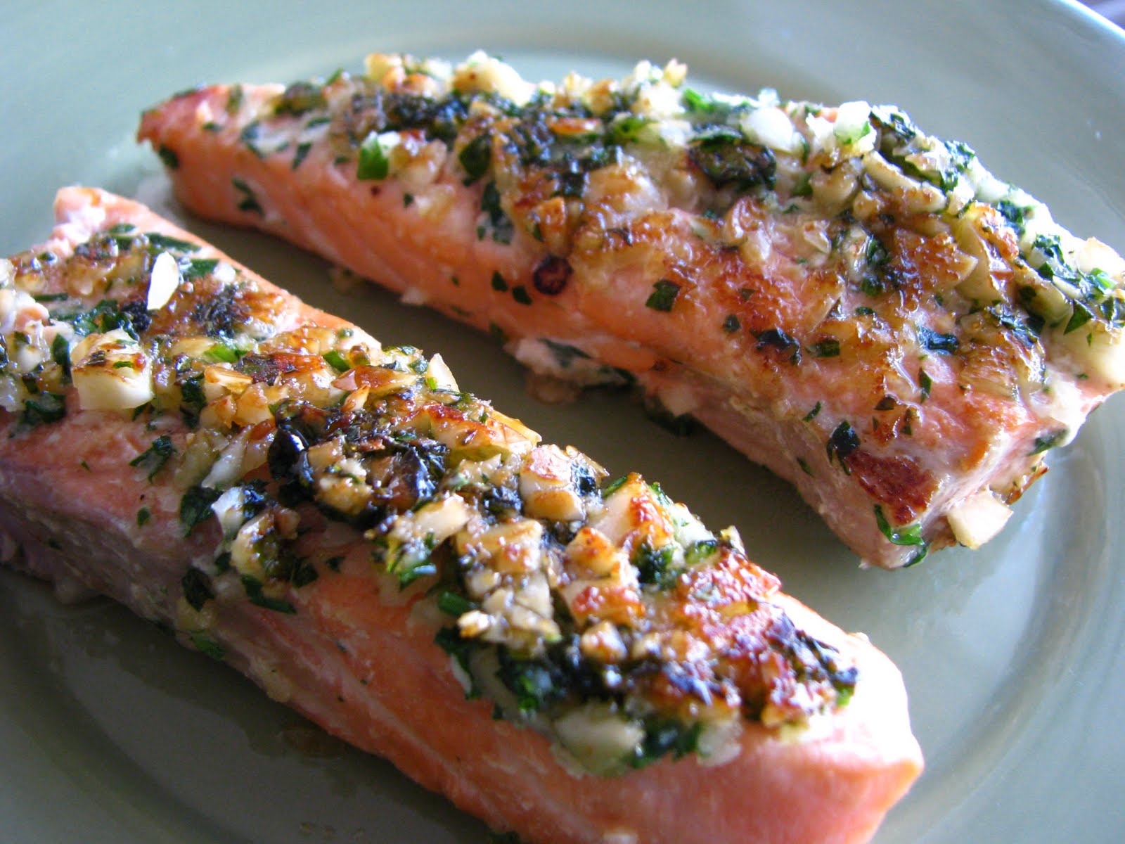 Naked Cooking Macadamia Nut and Herb Crusted Salmon