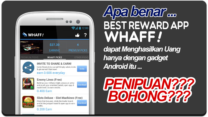 Cara Mudah Dapatkan Uang Dengan Aplikasi WHAFF Reward