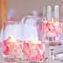 Cute Simple Valentine's Day Centerpieces with Nice Glasses and Pink Flower Pieces
