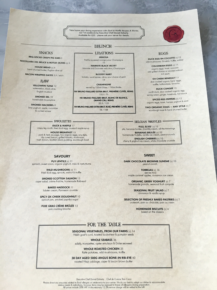 Eat Me. Duck & Waffle, London