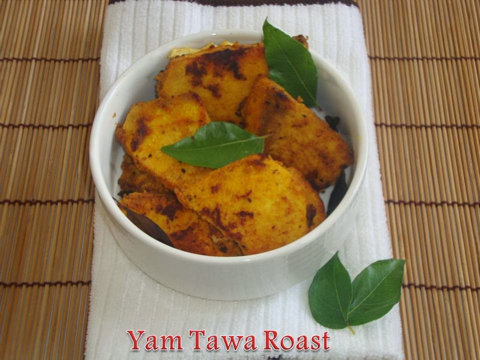 Poornima's Cook Book Yam Fry / Yam Tawa Roast / Senai kizhangu Roast