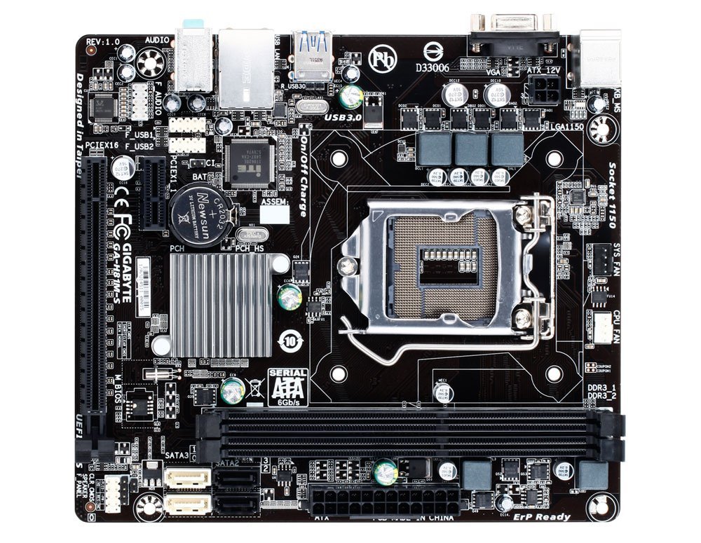 GIGABYTE GA-H81M-S MOTHERBOARD TESTED OK BIOS AND SCHEMATIC DIAGRAM