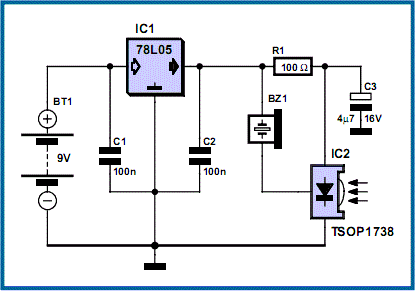 Infrared Remote Tester Circuit Diagram | Electronic Circuits Diagram