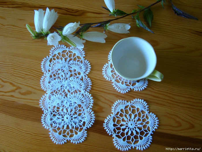 Ergahandmade Crochet Coasters + Diagram