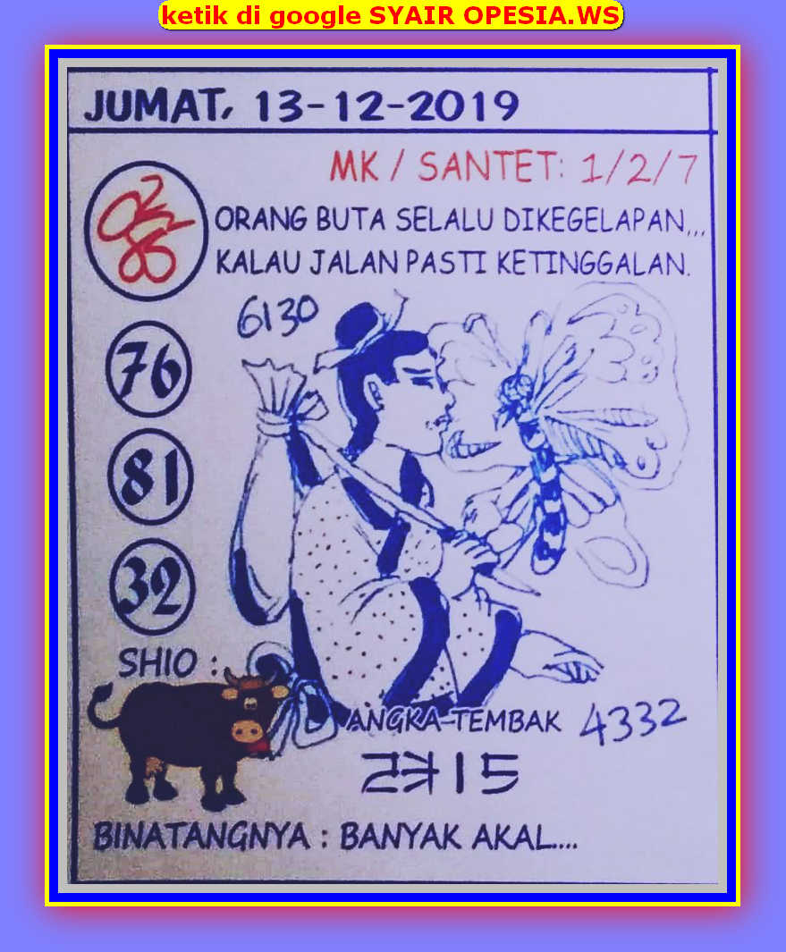 1 New Message Kode Syair Hongkong 13 Desember 2019 Forum Syair Togel Hongkong Singapura Sydney