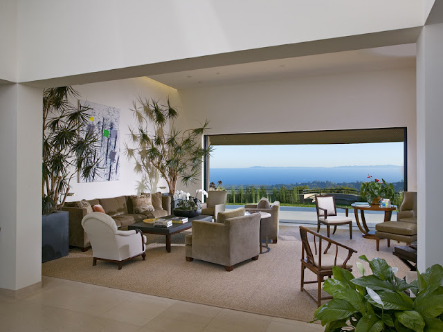 Photo of living room with an ocean views