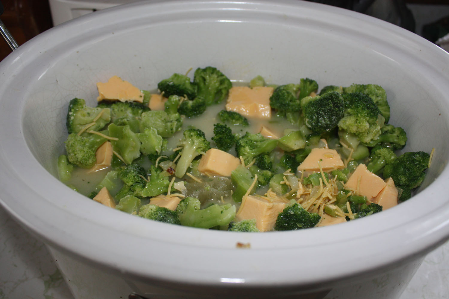 Crock Pot Broccoli Cheese Soup With Velveeta (Just like The Barn in