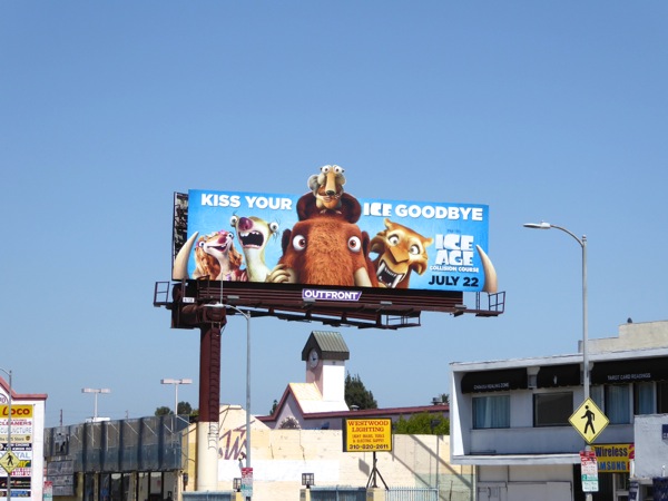 Ice Age: Collision Course billboard Santa Monica Boulevard Ice Age Collision Course billboard