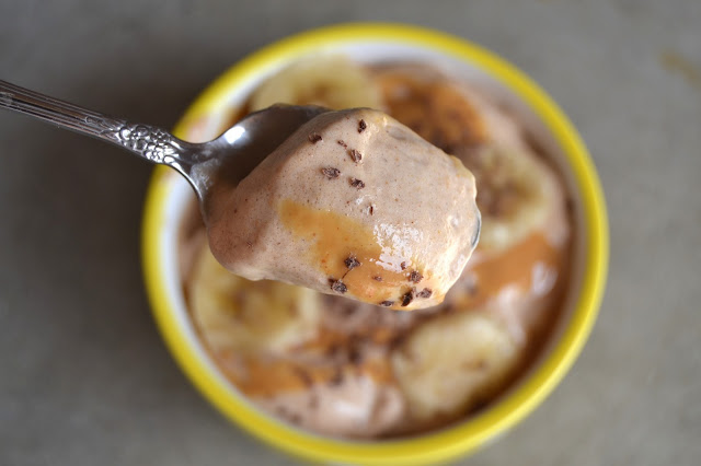 Chocolate Peanut Butter Banana Protein Ice Cream- healthy and delicious!