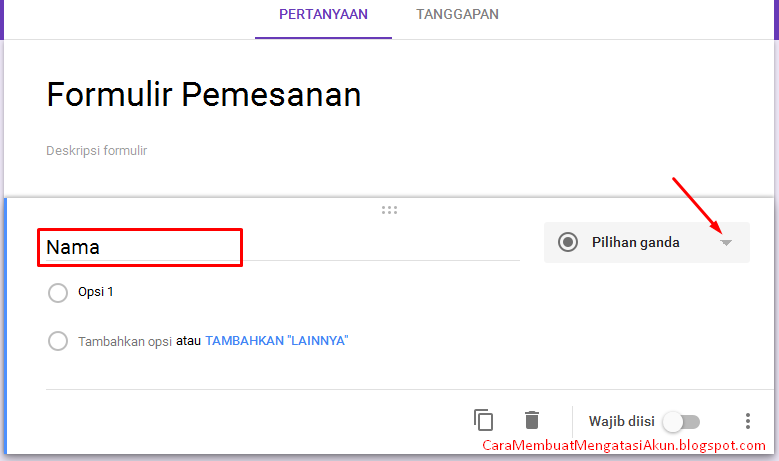 Membuat Kuesioner Di Google Form | cara membuat formulir online di google forms dengan contoh Membuat Kuesioner Di Google Form | cara membuat formulir online di google forms dengan contoh