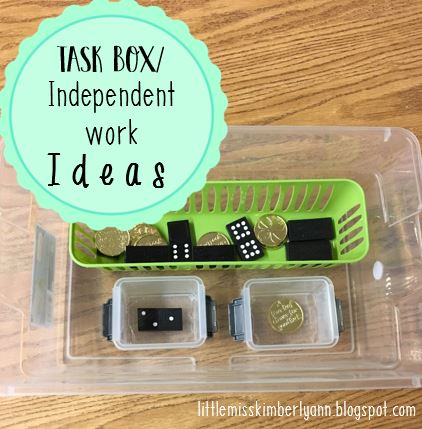Little Miss Kim's Class: Quick and easy task box ideas for special