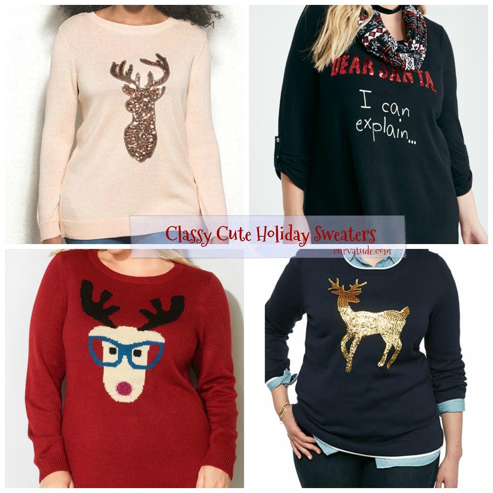 {Fashion} Classy Cute Plus Size Holiday Sweaters â¢ Curvatude