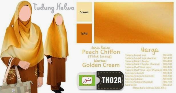 golden cream tudung selendang raya helwa