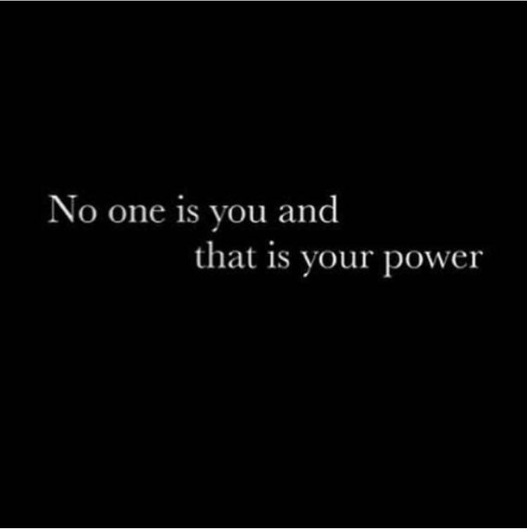 twenty six letters no one is you and that is your power
