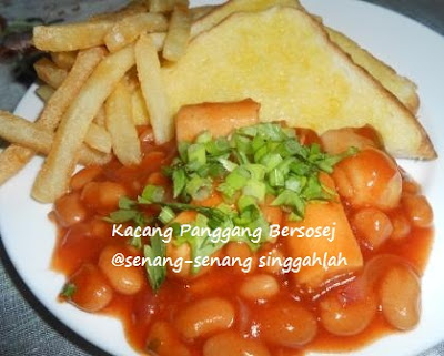 Senang-senang singgahlah.....: Kacang Panggang Bersosej