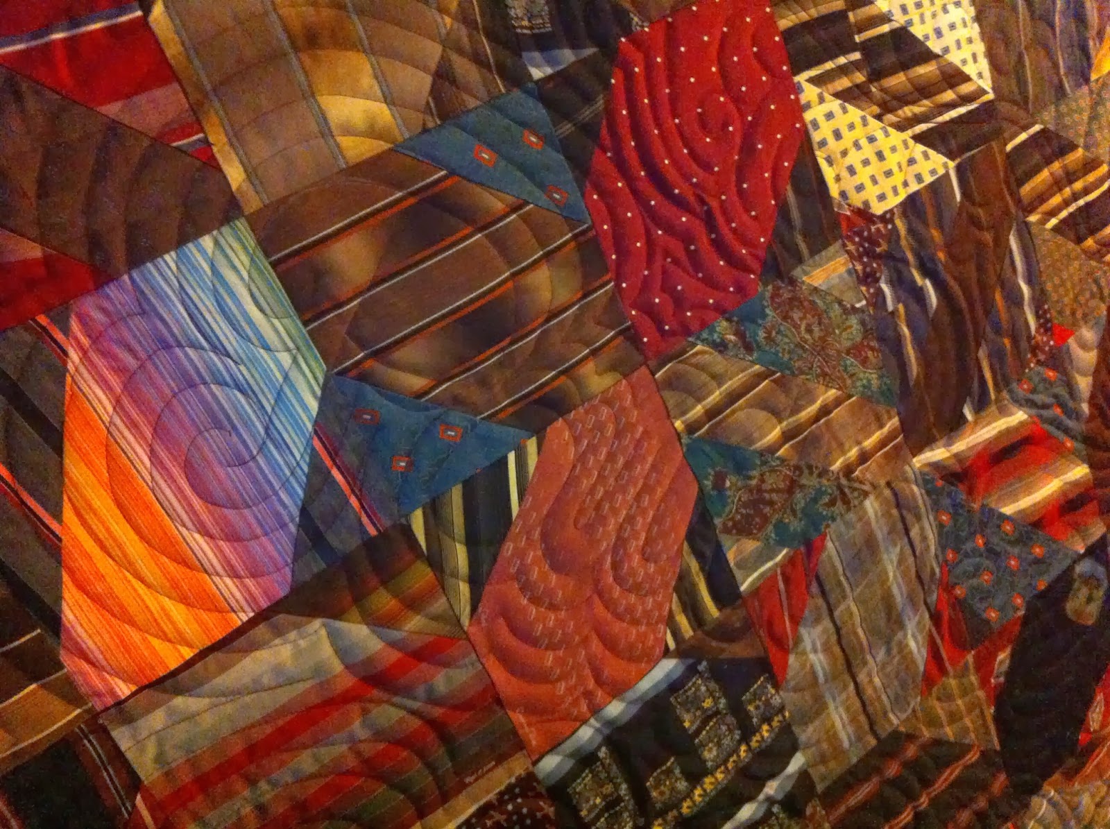 Katie's Quilts and Crafts Quilt made of Silk Neck Ties