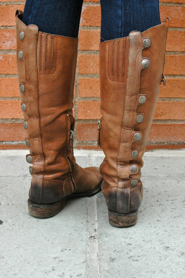 denim boots flat