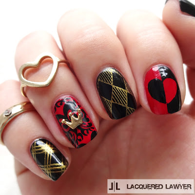 Queen of Hearts Nail Art