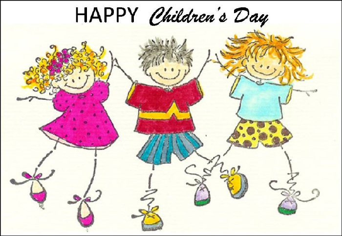 Cartoon Celebrating Happy Children's Day Black And White Line Drawing  Tabloid | PSD Free Download - Pikbest