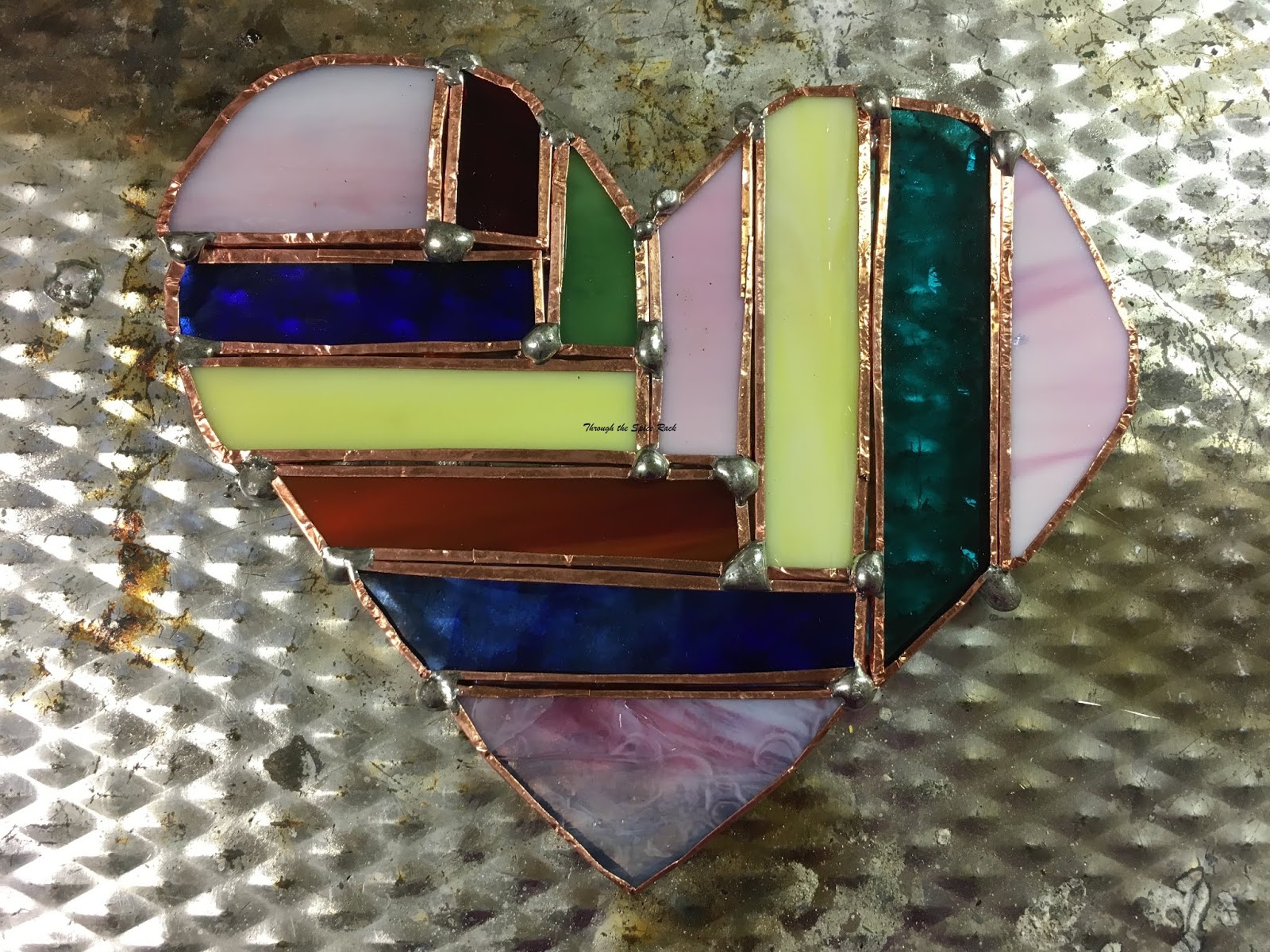 Through The Spice Rack Making stained glass is hard work and fun