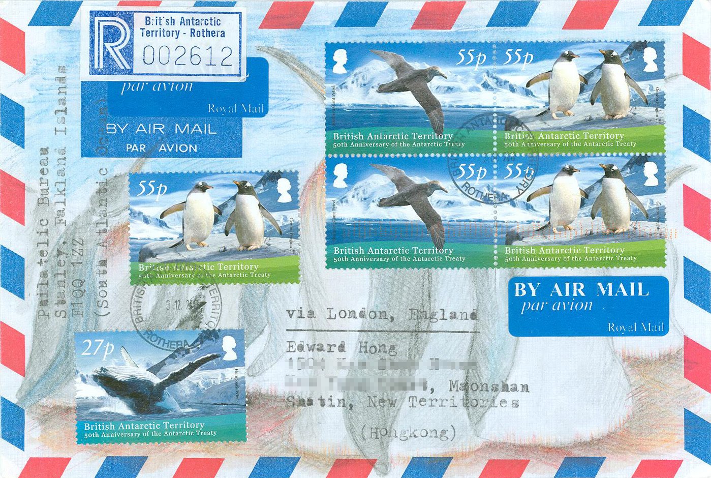 Philatelic of Birds 50th anniversary of the Antarctic Treaty
