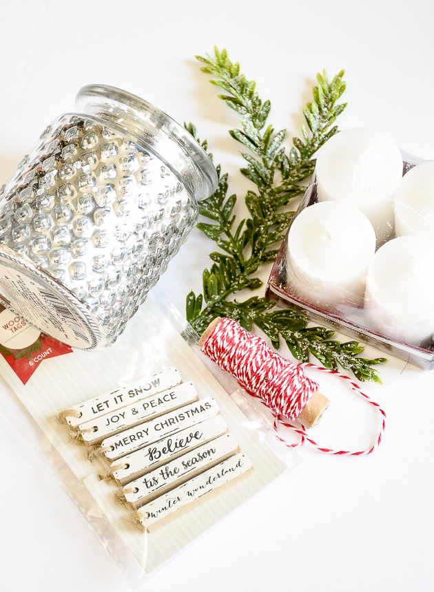 How to Make Inexpensive Dollar Tree Christmas Votive Holders Little