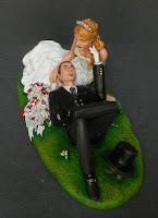 statuina sposi torta personalizzata regalo sposi artigianale orme magiche