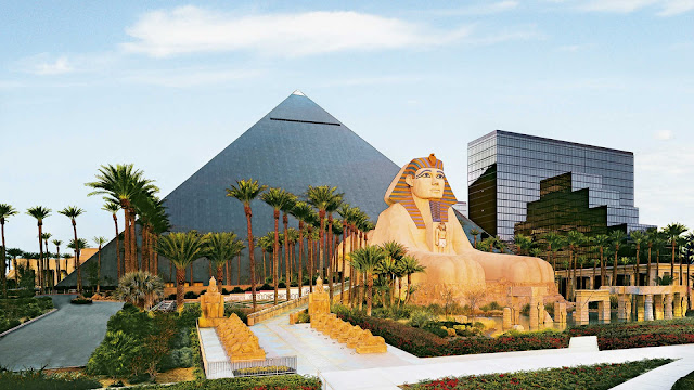 Luxor Hotel & Casino. The pyramid at Luxor Resort in Las Vegas, with its beam of light, provides a striking visual even on the overtly glamorous Las Vegas Strip.