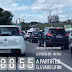 Rodovia BR- 101 sul com forte lentidão pela pista expressa sentido Parnamirim se estendendo pelo viaduto Ponta Negra.