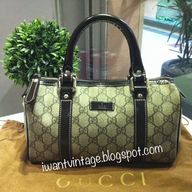 I Want Vintage | Vintage Designer Handbags: Gucci Joy Small Boston Bag