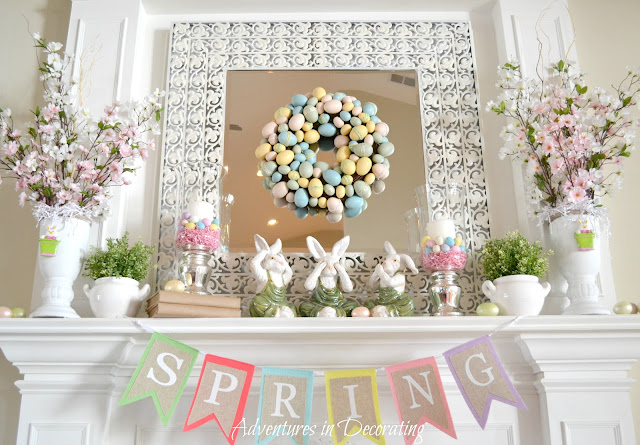 spring mantel decorating ideas