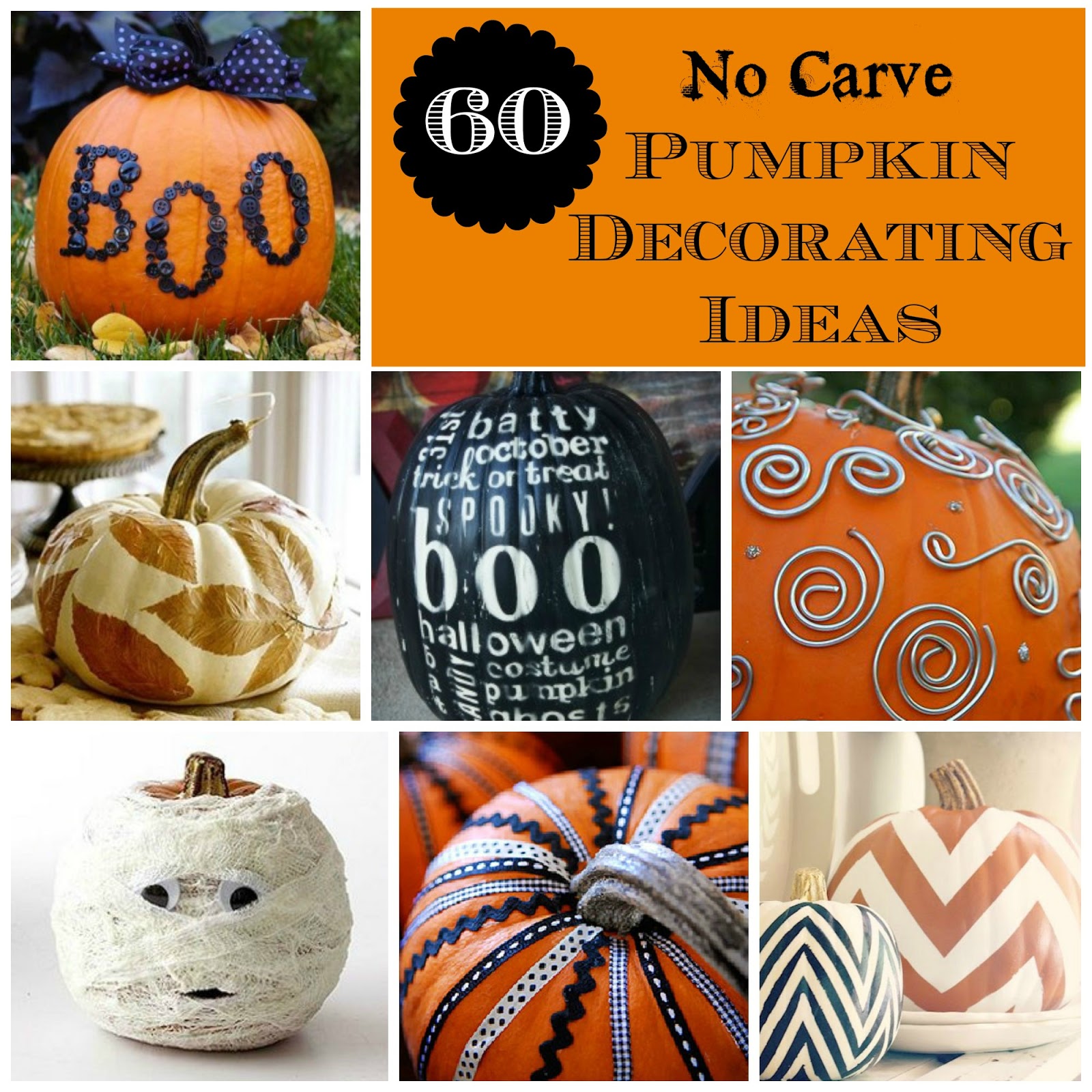 60 No Carve Pumpkin Decorating Ideas ~ All Mississippi ...